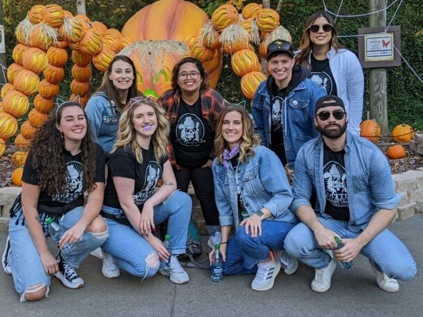 Group wearing Hoochie Coochie t-shirts at Gatlinburg event