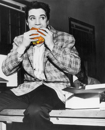 Sharon's Hamburgers Elvis Presley campaign photo