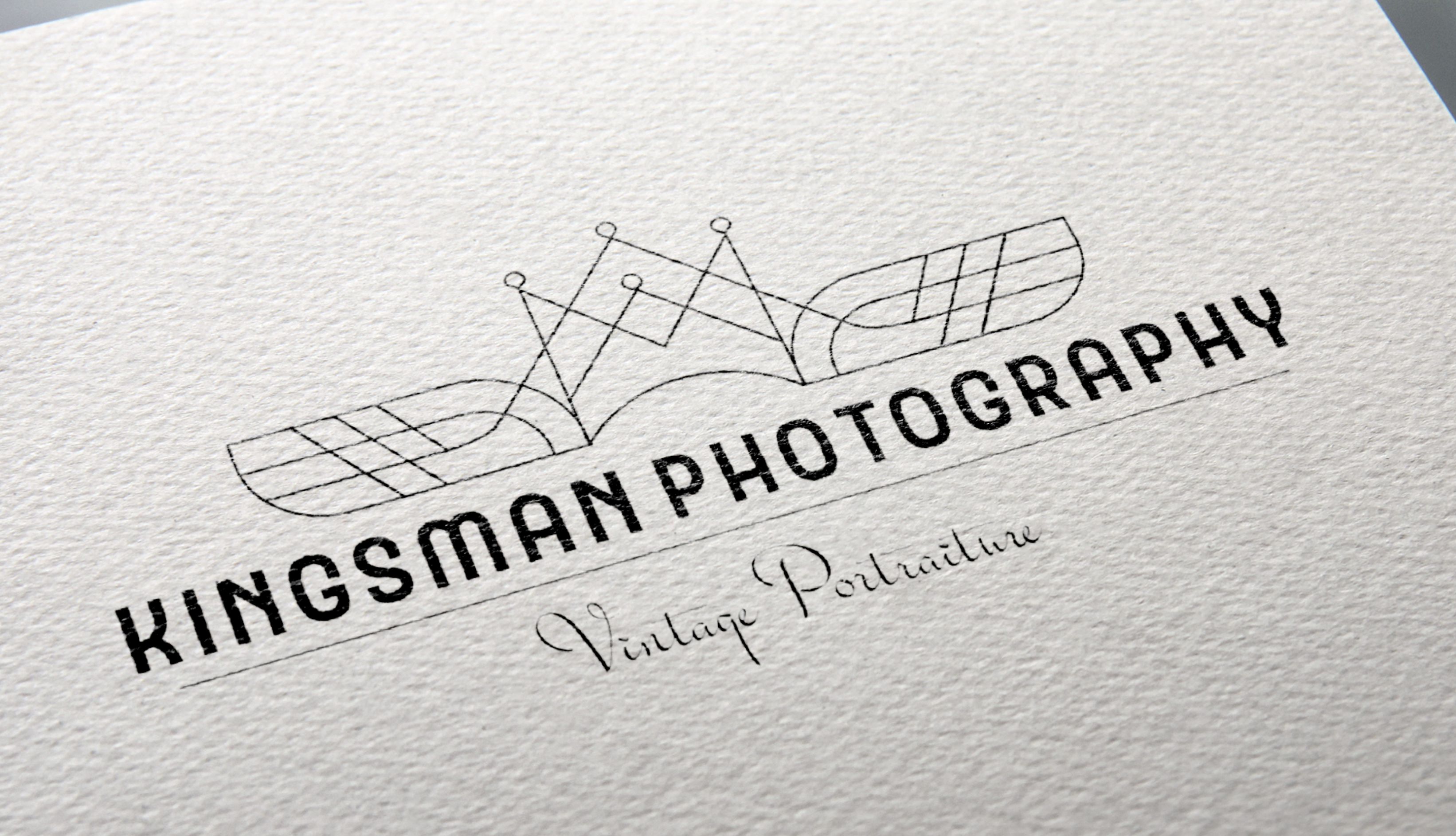 Kingsman Photography Vintage Portraiture logo on textured paper