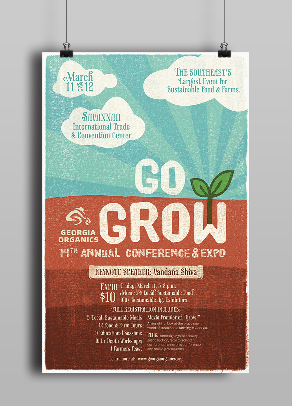 Georgia Organics Go Grow 14th Annual Conference and Expo poster